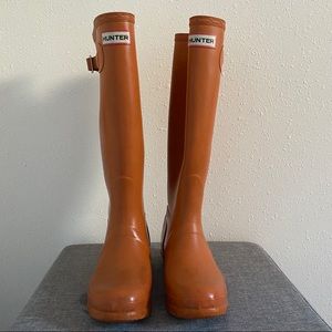 Rust Orange Tall Hunter Boots